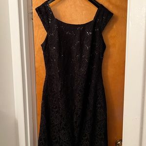 Black Sequin Cocktail Dress - image 1